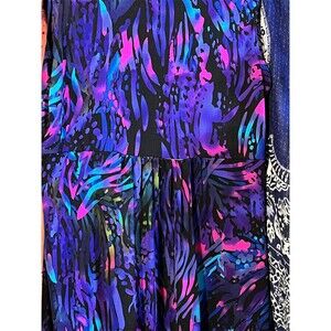 Elementz Dress Womens Size M Multicolor Abstract V-Neck Sleeveless MAXI
